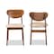 Baxton Studio Damara Mid-Century Modern Sand Fabric and Walnut Brown Finished Wood 2-Piece Dining Chair Set 183-11646-Zoro - alternate 6